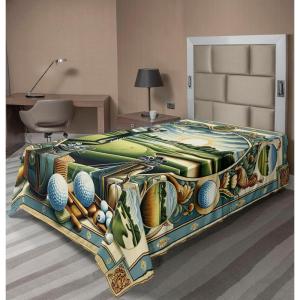 Ambesonne Floral Heart Flat Sheet, Tenderness of Romantic Garden Ivy Branches and Roses Valentines Day, Soft Comfortable Top Sheet Decorative Bedding 1 Piece, King Size, Laurel Green and Pink(Fern Green Blue and Mustard)