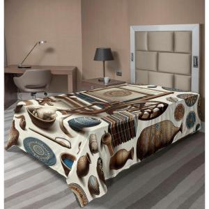 Ambesonne Floral Heart Flat Sheet, Tenderness of Romantic Garden Ivy Branches and Roses Valentines Day, Soft Comfortable Top Sheet Decorative Bedding 1 Piece, King Size, Laurel Green and Pink(Umber Dark Teal Ivory)