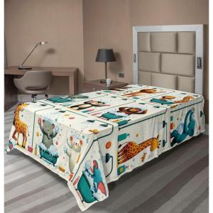 Ambesonne Floral Heart Flat Sheet, Tenderness of Romantic Garden Ivy Branches and Roses Valentines Day, Soft Comfortable Top Sheet Decorative Bedding 1 Piece, King Size, Laurel Green and Pink(Teal Burnt Orange Ivory)