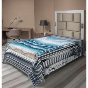 Ambesonne Floral Heart Flat Sheet, Tenderness of Romantic Garden Ivy Branches and Roses Valentines Day, Soft Comfortable Top Sheet Decorative Bedding 1 Piece, King Size, Laurel Green and Pink(Sea Blue Coconut and Camel)