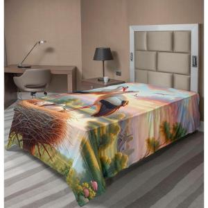 Ambesonne Floral Heart Flat Sheet, Tenderness of Romantic Garden Ivy Branches and Roses Valentines Day, Soft Comfortable Top Sheet Decorative Bedding 1 Piece, King Size, Laurel Green and Pink(Fern Green Multicolor)