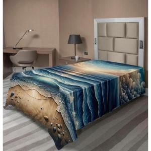 Ambesonne Floral Heart Flat Sheet, Tenderness of Romantic Garden Ivy Branches and Roses Valentines Day, Soft Comfortable Top Sheet Decorative Bedding 1 Piece, King Size, Laurel Green and Pink(Blue Pale Brown)
