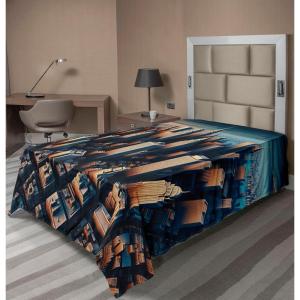 Ambesonne Floral Heart Flat Sheet, Tenderness of Romantic Garden Ivy Branches and Roses Valentines Day, Soft Comfortable Top Sheet Decorative Bedding 1 Piece, King Size, Laurel Green and Pink(Blue and Pale Cinnamon)