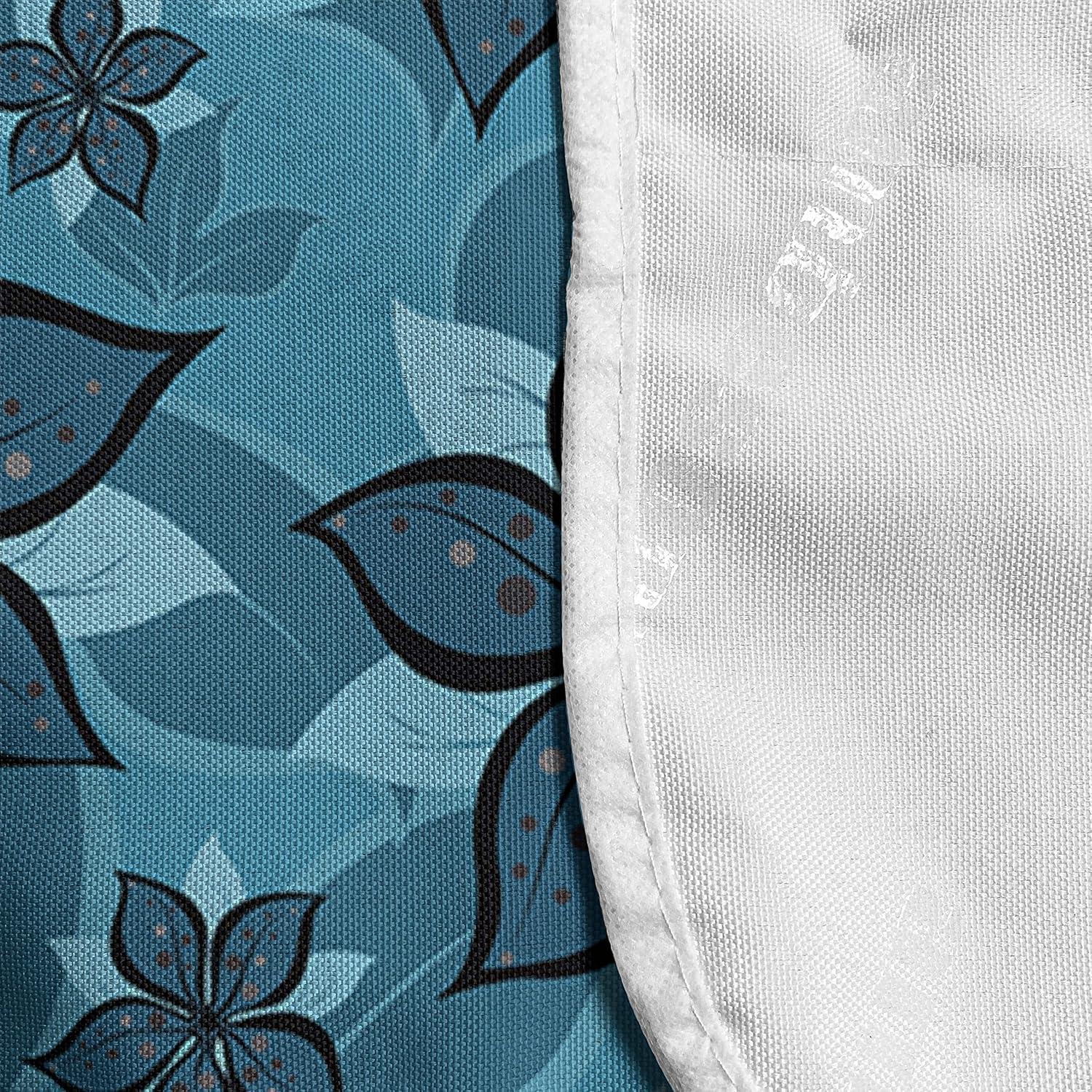 imageAmbesonne Floral Microwave Oven Cover Romantic Roses for Lovers Valentines Shabby Perennial Flower Buds Pattern Water Resistant Organizer with Pockets for Kitchen 36 x 12 Dark Coral Dark BluePetrol Blue and Aqua