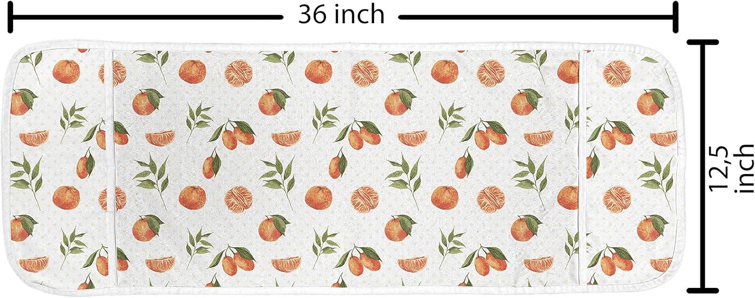 imageAmbesonne Floral Microwave Oven Cover Romantic Roses for Lovers Valentines Shabby Perennial Flower Buds Pattern Water Resistant Organizer with Pockets for Kitchen 36 x 12 Dark Coral Dark BlueBurnt Orange Fern Green