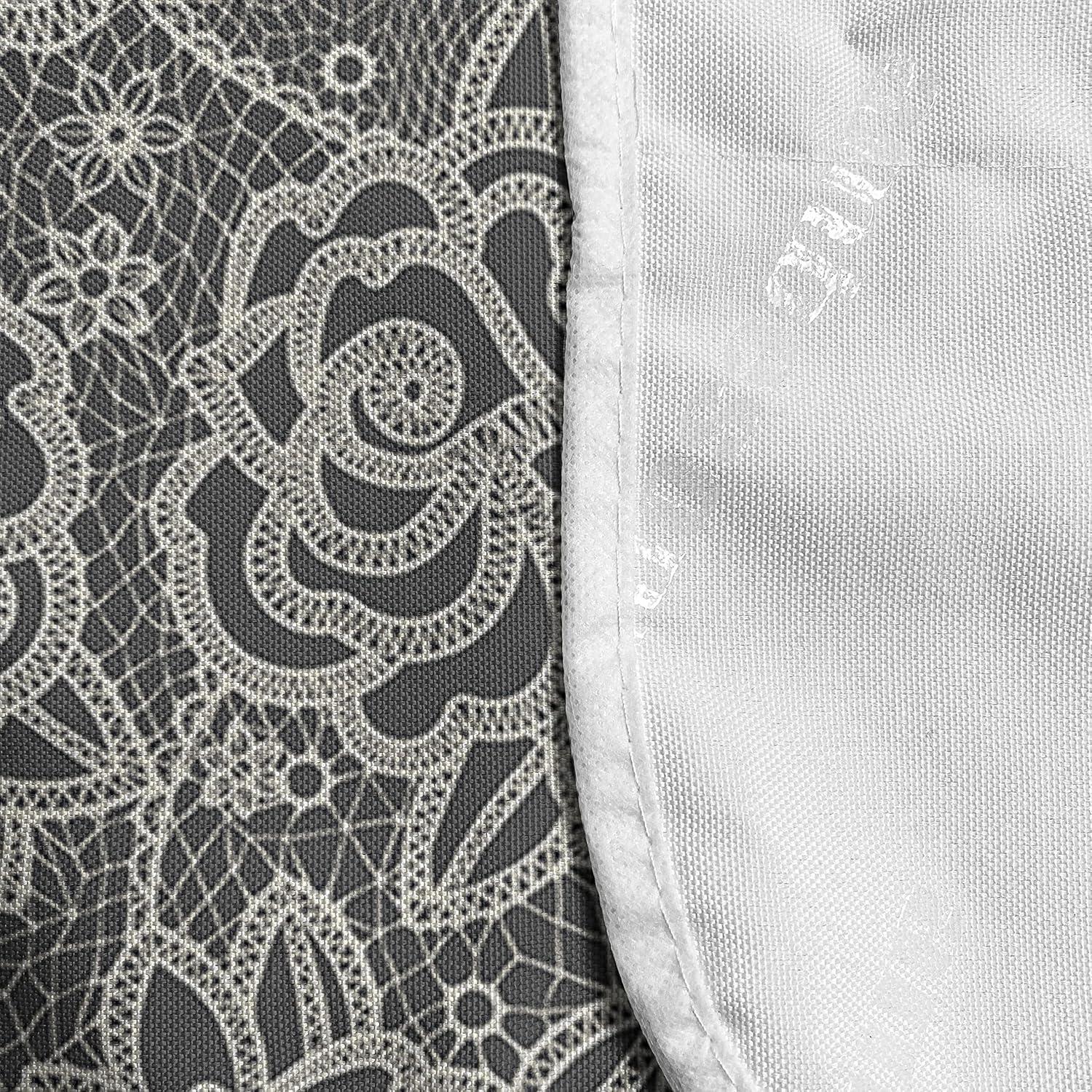 imageAmbesonne Floral Microwave Oven Cover Romantic Roses for Lovers Valentines Shabby Perennial Flower Buds Pattern Water Resistant Organizer with Pockets for Kitchen 36 x 12 Dark Coral Dark BlueDark Taupe Cream