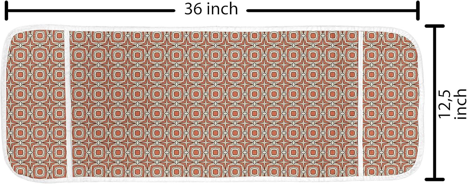 imageAmbesonne Floral Microwave Oven Cover Romantic Roses for Lovers Valentines Shabby Perennial Flower Buds Pattern Water Resistant Organizer with Pockets for Kitchen 36 x 12 Dark Coral Dark BlueBurnt Sienna Beige