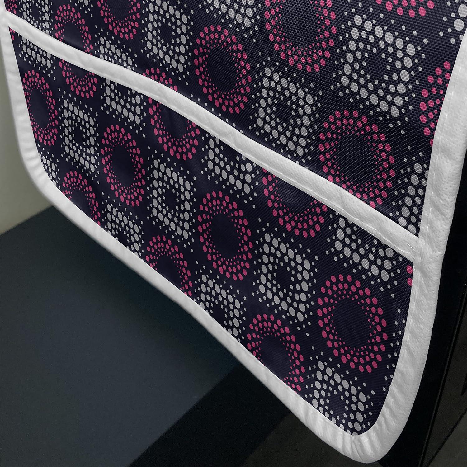 imageAmbesonne Floral Microwave Oven Cover Romantic Roses for Lovers Valentines Shabby Perennial Flower Buds Pattern Water Resistant Organizer with Pockets for Kitchen 36 x 12 Dark Coral Dark BlueIndigo Pink Pale Grey