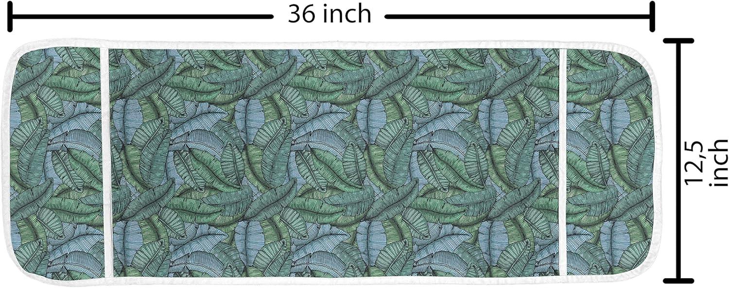 imageAmbesonne Floral Microwave Oven Cover Romantic Roses for Lovers Valentines Shabby Perennial Flower Buds Pattern Water Resistant Organizer with Pockets for Kitchen 36 x 12 Dark Coral Dark BlueJade Green Pale Blue