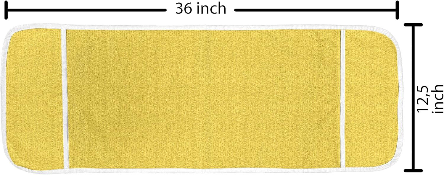 imageAmbesonne Romantic Microwave Oven Cover Valentines Hearts Lovers Heartbroken Amour Graphic on Plain Backdrop Water Resistant Organizer with Pockets for Kitchen 36 x 12 Vermilion Pale OrangeYellow