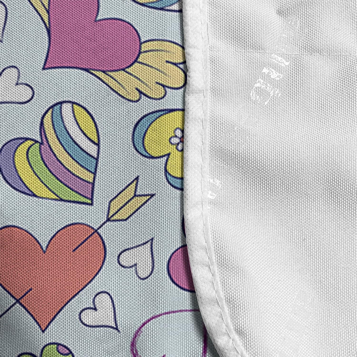 imageAmbesonne Valentines Microwave Oven Cover Various Kinds of Hand Drawn Style Colorful Hearts with Wings Arrows and Flowers Water Resistant Organizer with Pockets for Kitchen 36 x 12 MulticolorMulticolor
