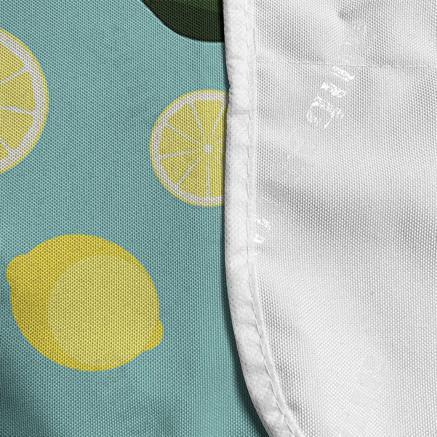 imageAmbesonne Vintage Valentine Microwave Oven Cover Hearts and Rounds on Curvilinear Lines Water Resistant Organizer with Pockets for Kitchen 36 x 12 Pale Pink PinkEmerald Pastel Yellow