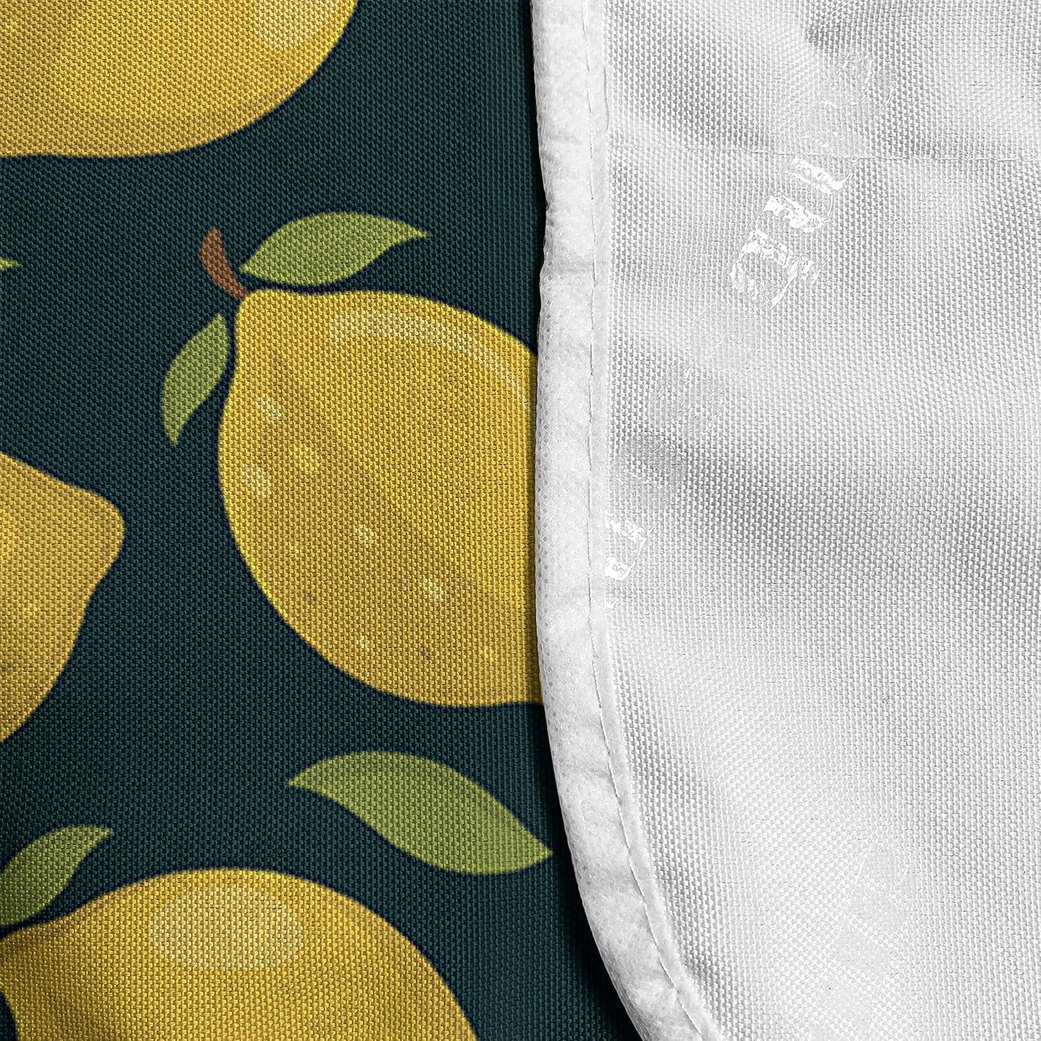 imageAmbesonne Vintage Valentine Microwave Oven Cover Hearts and Rounds on Curvilinear Lines Water Resistant Organizer with Pockets for Kitchen 36 x 12 Pale Pink PinkDark Teal Yellow