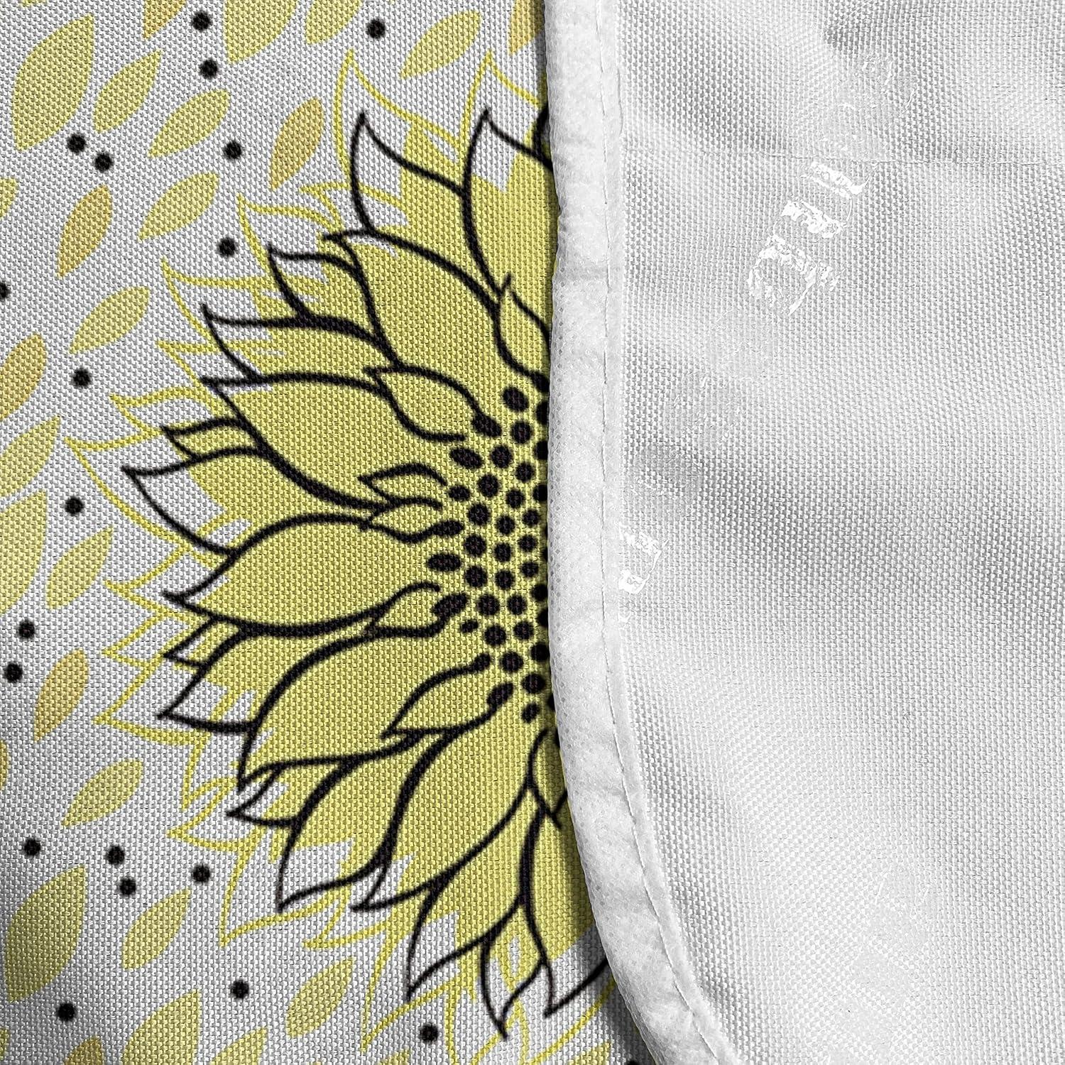 imageAmbesonne Vintage Valentine Microwave Oven Cover Hearts and Rounds on Curvilinear Lines Water Resistant Organizer with Pockets for Kitchen 36 x 12 Pale Pink PinkPastel Yellow Dark Grey