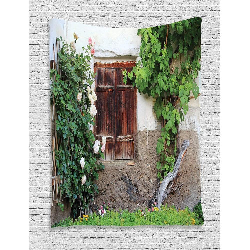 imageAmbesonne Purple Tapestry Fresh Raindrops on a Big Valentine Rose Universal Timeless Romantic Love Blooms Wall Hanging for Bedroom Living Room Dorm Decor 60 X 80 Purple BlackWhite Brown
