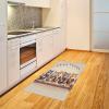 Ambesonne Cat Area Rug, Romantic Date Night of Kitties Drinking Milkshake Cozy Night Scene Valentines, Flat Woven Accent Rug for Living Room Bedroom Dining Room, 4′ X 5′ 7″, Dark Blue Apricot(Grey Orange and Pale Tan)