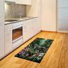 Ambesonne Cat Area Rug, Romantic Date Night of Kitties Drinking Milkshake Cozy Night Scene Valentines, Flat Woven Accent Rug for Living Room Bedroom Dining Room, 4′ X 5′ 7″, Dark Blue Apricot(Green and Multicolor)
