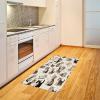 Ambesonne Cat Area Rug, Romantic Date Night of Kitties Drinking Milkshake Cozy Night Scene Valentines, Flat Woven Accent Rug for Living Room Bedroom Dining Room, 4′ X 5′ 7″, Dark Blue Apricot(Off White Taupe and Grey)