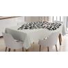 Ambesonne Kiss Tablecloth, Heart Shape Wild Leopard Skin Pattern a Kiss Mark Valentine’s Day Honeymoon, Rectangular Table Cover for Dining Room Kitchen Decor, 52″ X 70″, Black Coral