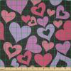 Ambesonne Love Fabric by The Yard, Silhouette Hearts Pinkish Romantic Shapes Valentines Day Celebration Happy Cheerful, Stretch Knit Fabric for Clothing Sewing and Arts Crafts, 2 Yards, Multicolor(Multicolor)