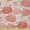 Ambesonne Romantic Fabric by The Yard, Repeating Love Theme with Roses and Little Hearts Valentine’s Day, Stretch Knit Fabric for Clothing Sewing and Arts Crafts, 5 Yards, Rose Coral(Rose Coral)