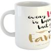 Ambesonne Valentine Mug, Rainbow Colored Heart Shapes in Watercolors Hand Drawn Romantic Illustration, Ceramic Coffee Mug Cup for Water Tea Drinks, 11 oz, Pastel Red(Black Pink)