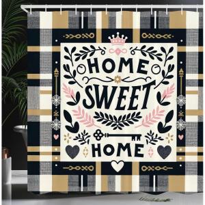 Ambesonne Cat Shower Curtain, Rich Queen Kitty Character on Money Boss Lady Animal Funny Cartoon, Cloth Fabric Bathroom Decor Set with Hooks, 69″ W x 70″ L, Cream Hunter Green and Orange(Pink Camel Charcoal Grey)
