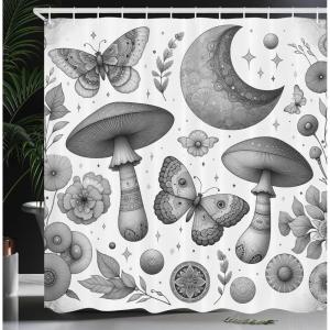 Ambesonne Cat Shower Curtain, Rich Queen Kitty Character on Money Boss Lady Animal Funny Cartoon, Cloth Fabric Bathroom Decor Set with Hooks, 69″ W x 70″ L, Cream Hunter Green and Orange(Dark Taupe Off White)