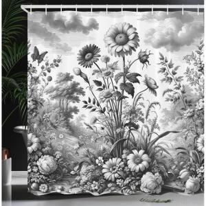 Ambesonne Cat Shower Curtain, Rich Queen Kitty Character on Money Boss Lady Animal Funny Cartoon, Cloth Fabric Bathroom Decor Set with Hooks, 69″ W x 70″ L, Cream Hunter Green and Orange(Dark Sepia Pearl)