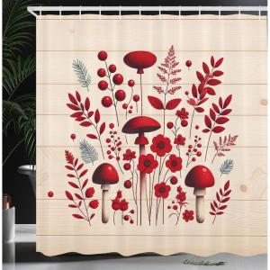 Ambesonne Cat Shower Curtain, Rich Queen Kitty Character on Money Boss Lady Animal Funny Cartoon, Cloth Fabric Bathroom Decor Set with Hooks, 69″ W x 70″ L, Cream Hunter Green and Orange(Ruby Champagne)