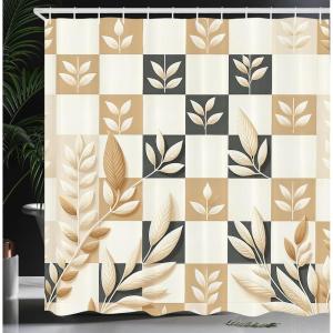 Ambesonne Cat Shower Curtain, Rich Queen Kitty Character on Money Boss Lady Animal Funny Cartoon, Cloth Fabric Bathroom Decor Set with Hooks, 69″ W x 70″ L, Cream Hunter Green and Orange(Beige Ecru Dimgray)