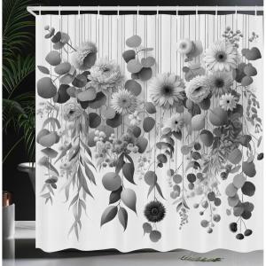 Ambesonne Cat Shower Curtain, Rich Queen Kitty Character on Money Boss Lady Animal Funny Cartoon, Cloth Fabric Bathroom Decor Set with Hooks, 69″ W x 70″ L, Cream Hunter Green and Orange(Pearl Charcoal Grey)
