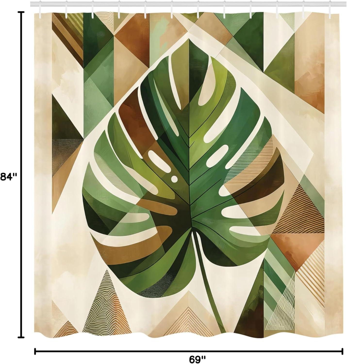 imageAmbesonne Flower Shower Curtain Abstract Ivy Romantic and Landscape Spring Floral Art Nature Theme Cloth Fabric Bathroom Decor Set with Hooks 69 W x 70 L Sea Blue Sky Blue Off WhiteFern Green Sepia and Cocoa