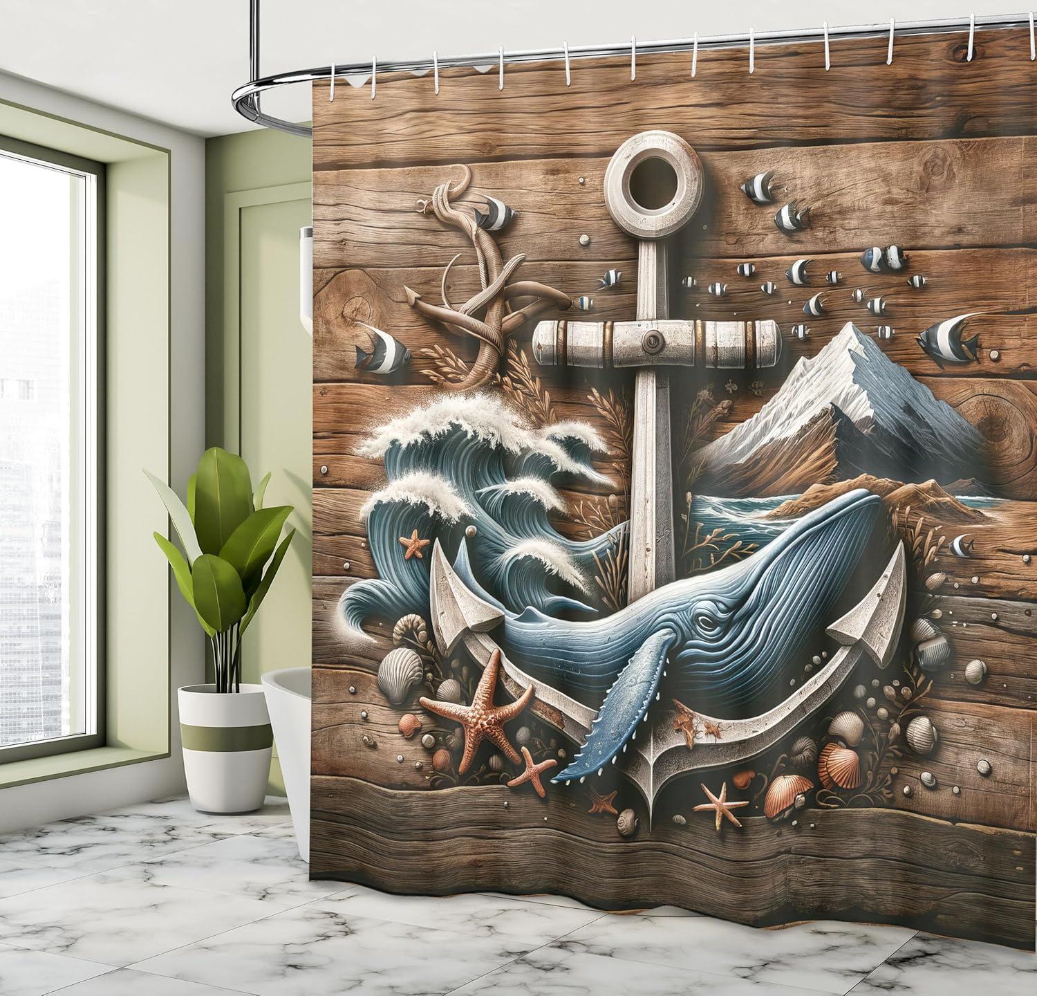 imageAmbesonne Flower Shower Curtain Abstract Ivy Romantic and Landscape Spring Floral Art Nature Theme Cloth Fabric Bathroom Decor Set with Hooks 69 W x 70 L Sea Blue Sky Blue Off WhiteCocoa and Slate Blue