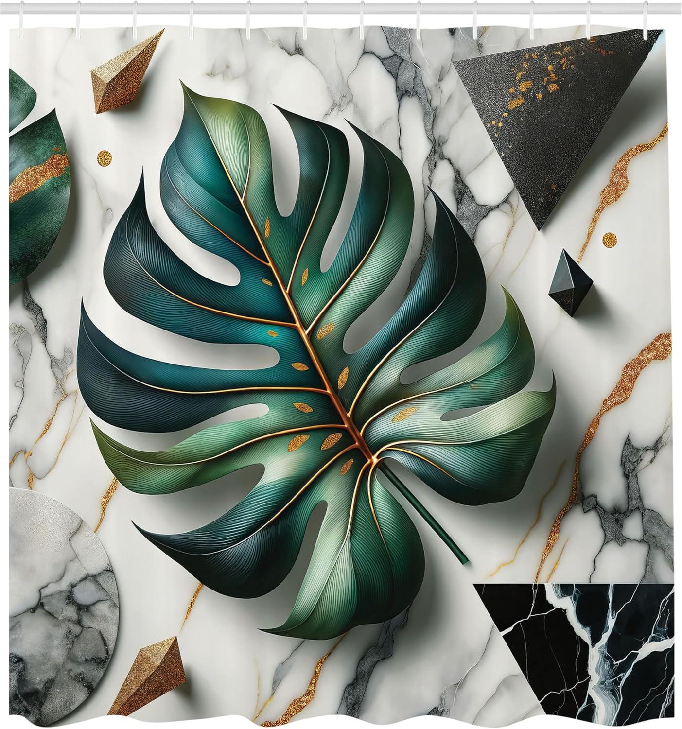 imageAmbesonne Flower Shower Curtain Abstract Ivy Romantic and Landscape Spring Floral Art Nature Theme Cloth Fabric Bathroom Decor Set with Hooks 69 W x 70 L Sea Blue Sky Blue Off WhiteFern Green Teal and Pale Grey