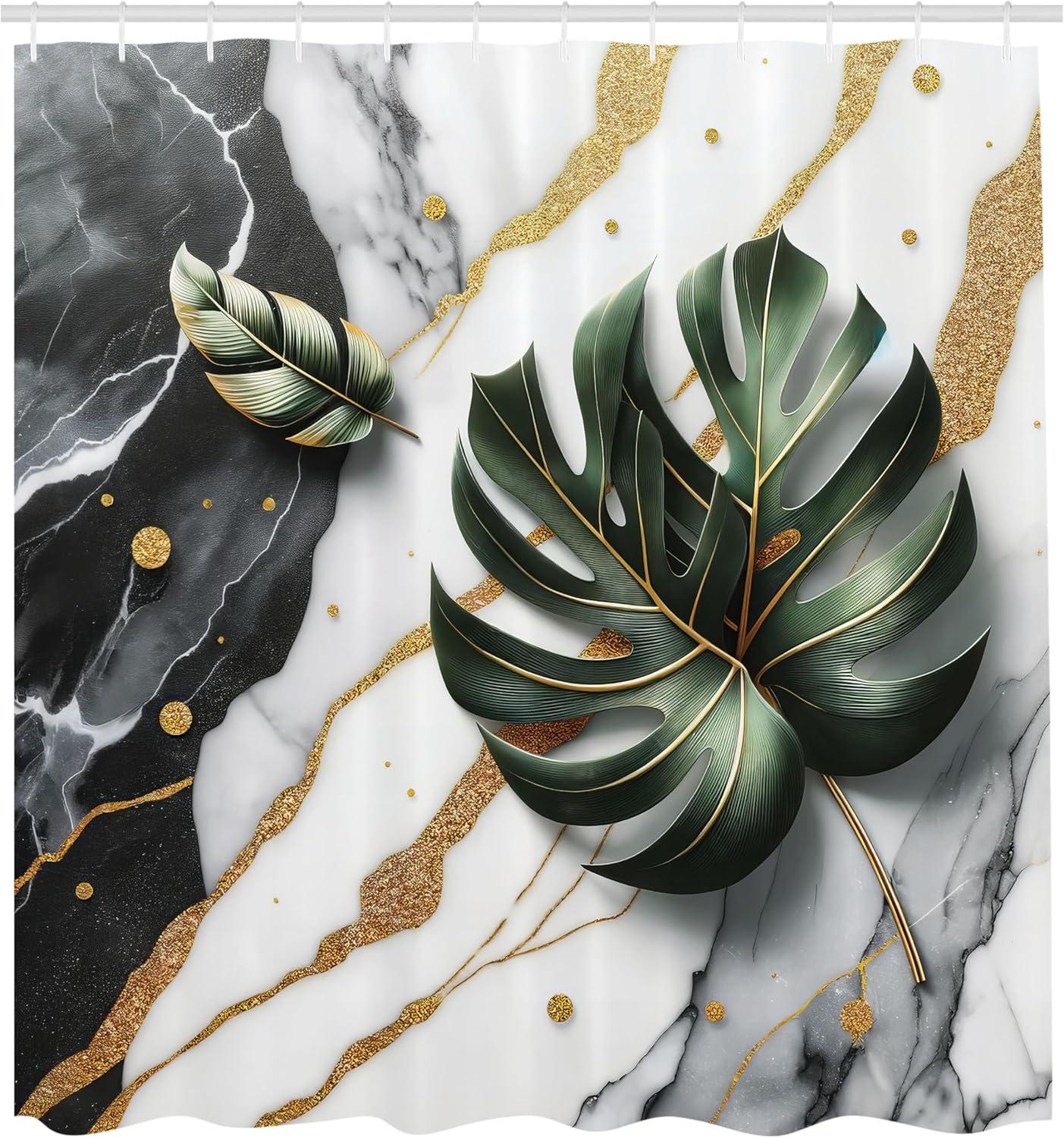 imageAmbesonne Flower Shower Curtain Abstract Ivy Romantic and Landscape Spring Floral Art Nature Theme Cloth Fabric Bathroom Decor Set with Hooks 69 W x 70 L Sea Blue Sky Blue Off WhiteDimgray Hunter Green