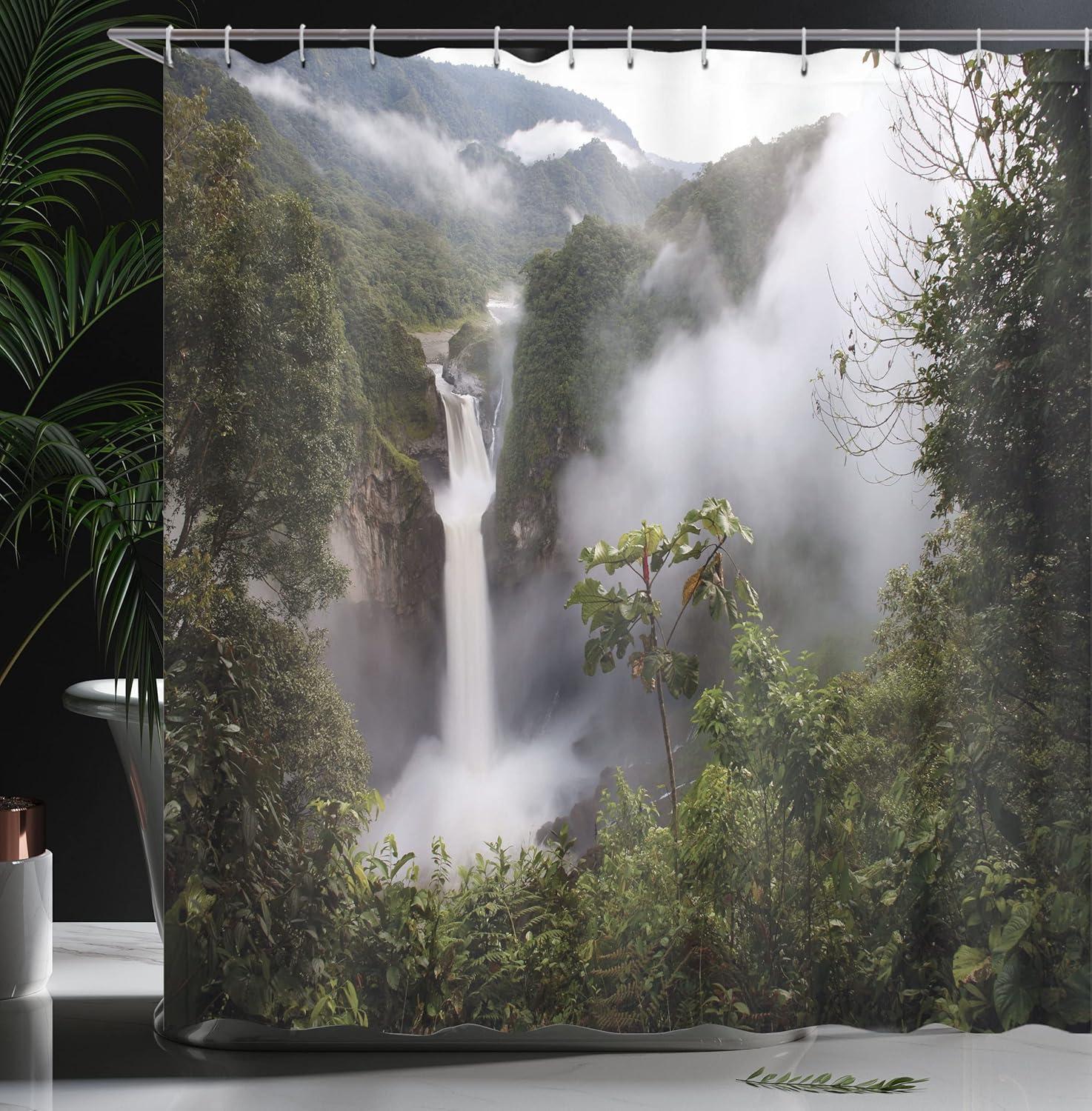 imageAmbesonne Hello Shower Curtain Romantic and Message in a Pastel Colored Speech Balloon Hand Drawn Dots Cloth Fabric Bathroom Decor Set with Hooks 69 W x 70 L AzureGreen Grey