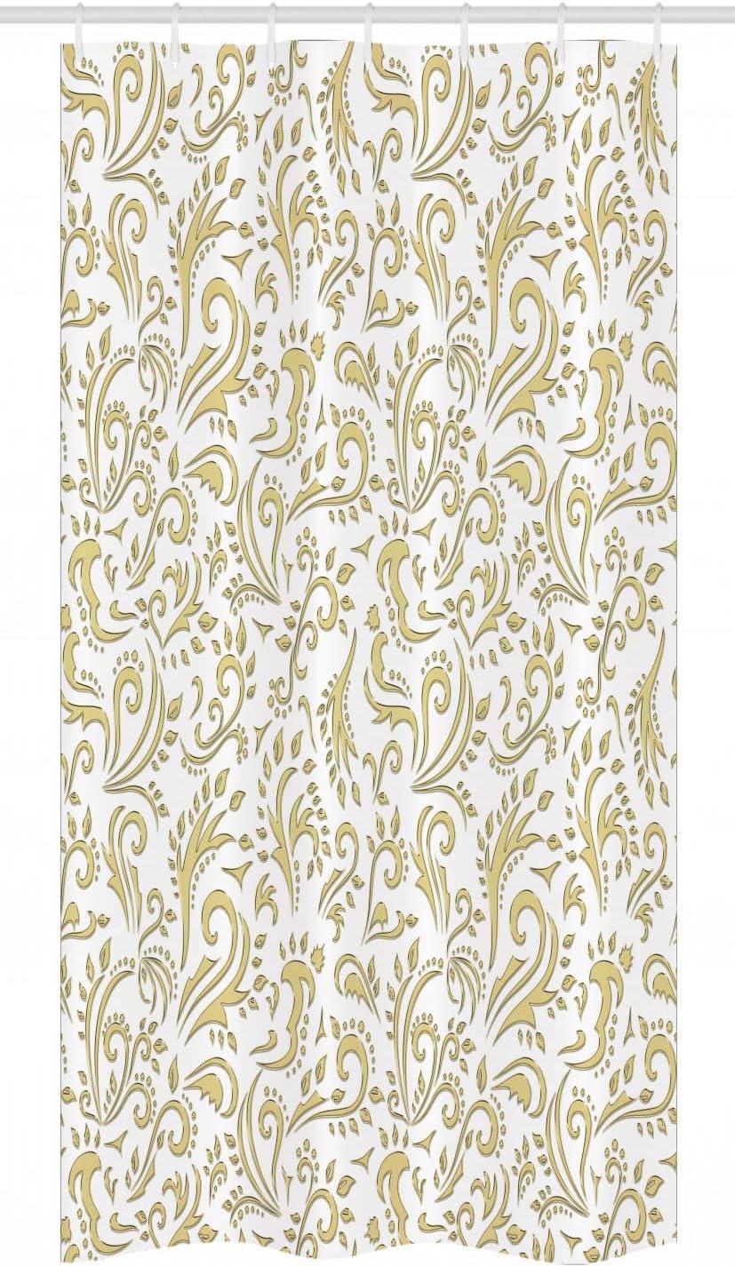 imageAmbesonne Hello Shower Curtain Romantic and Message in a Pastel Colored Speech Balloon Hand Drawn Dots Cloth Fabric Bathroom Decor Set with Hooks 69 W x 70 L AzurePale Camel