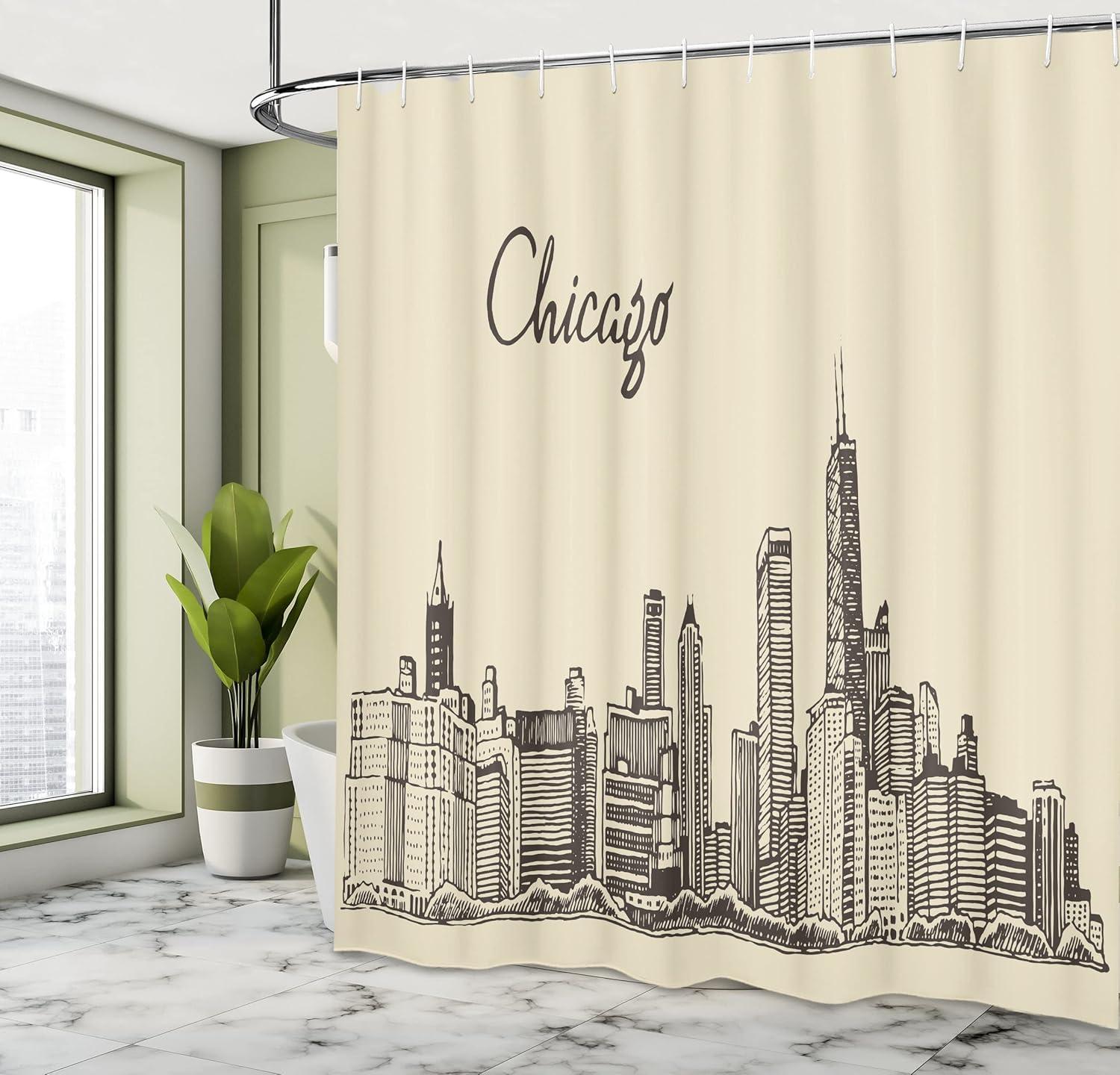 imageAmbesonne Hello Shower Curtain Romantic and Message in a Pastel Colored Speech Balloon Hand Drawn Dots Cloth Fabric Bathroom Decor Set with Hooks 69 W x 70 L AzureBeige Dark Brown
