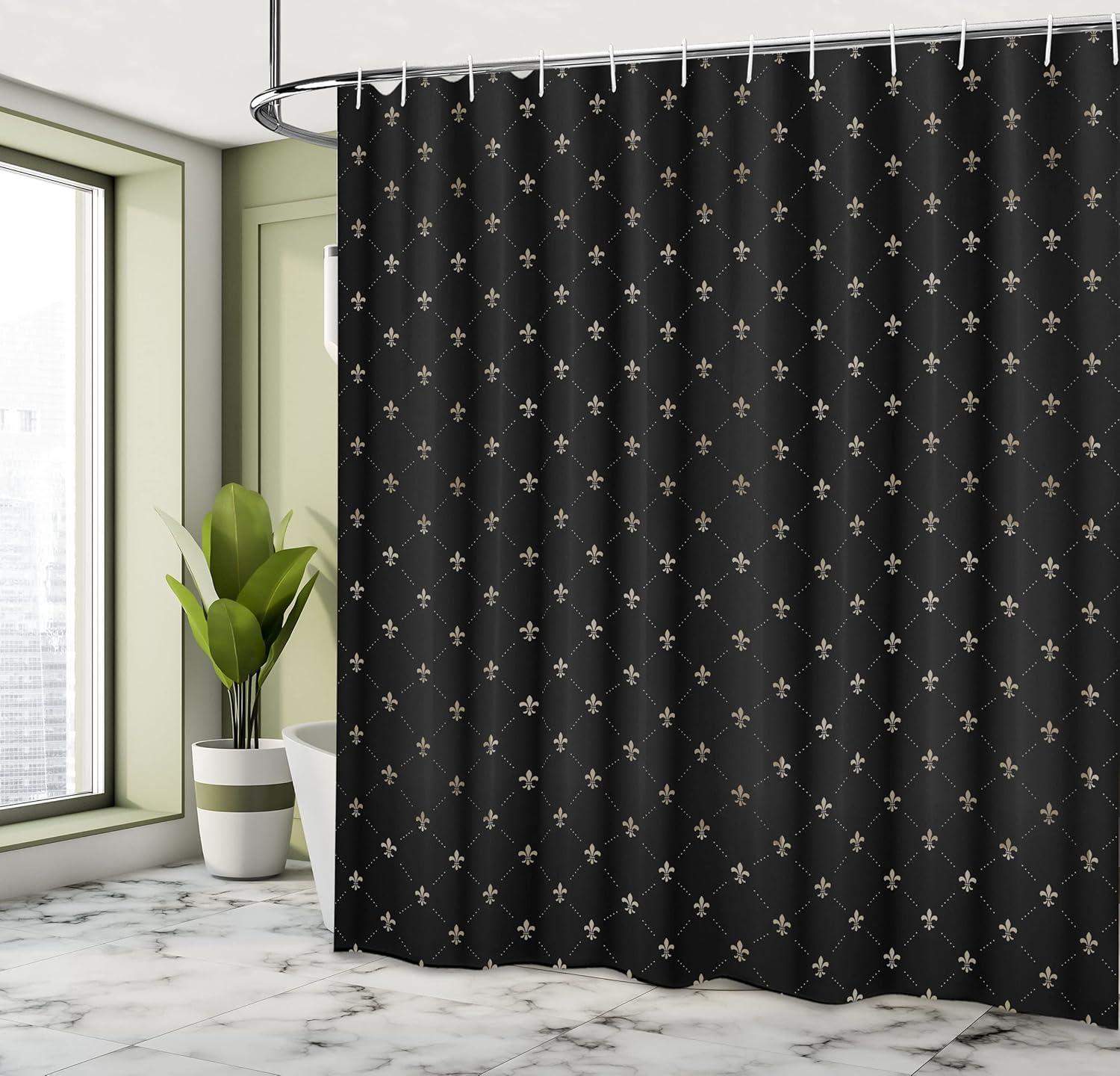 imageAmbesonne Hello Shower Curtain Romantic and Message in a Pastel Colored Speech Balloon Hand Drawn Dots Cloth Fabric Bathroom Decor Set with Hooks 69 W x 70 L AzureCharcoal Grey and Beige