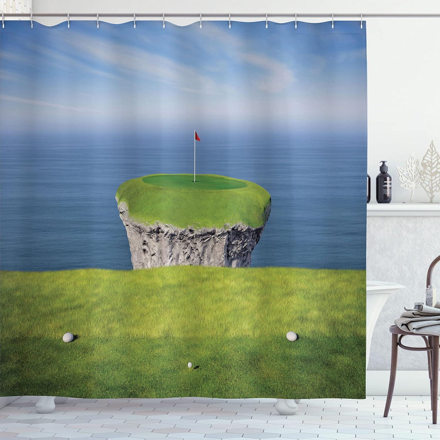imageAmbesonne Hello Shower Curtain Romantic and Message in a Pastel Colored Speech Balloon Hand Drawn Dots Cloth Fabric Bathroom Decor Set with Hooks 69 W x 70 L AzureLime Green Blue and Dusk