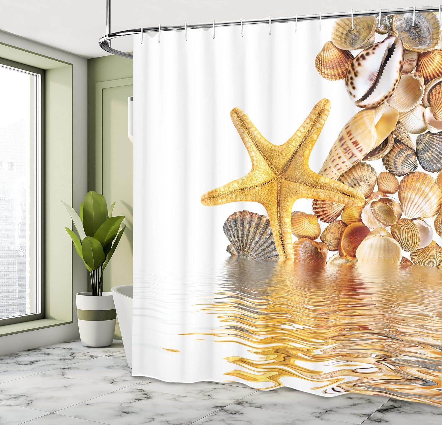 imageAmbesonne Hello Shower Curtain Romantic and Message in a Pastel Colored Speech Balloon Hand Drawn Dots Cloth Fabric Bathroom Decor Set with Hooks 69 W x 70 L AzureEarth Yellow Cream