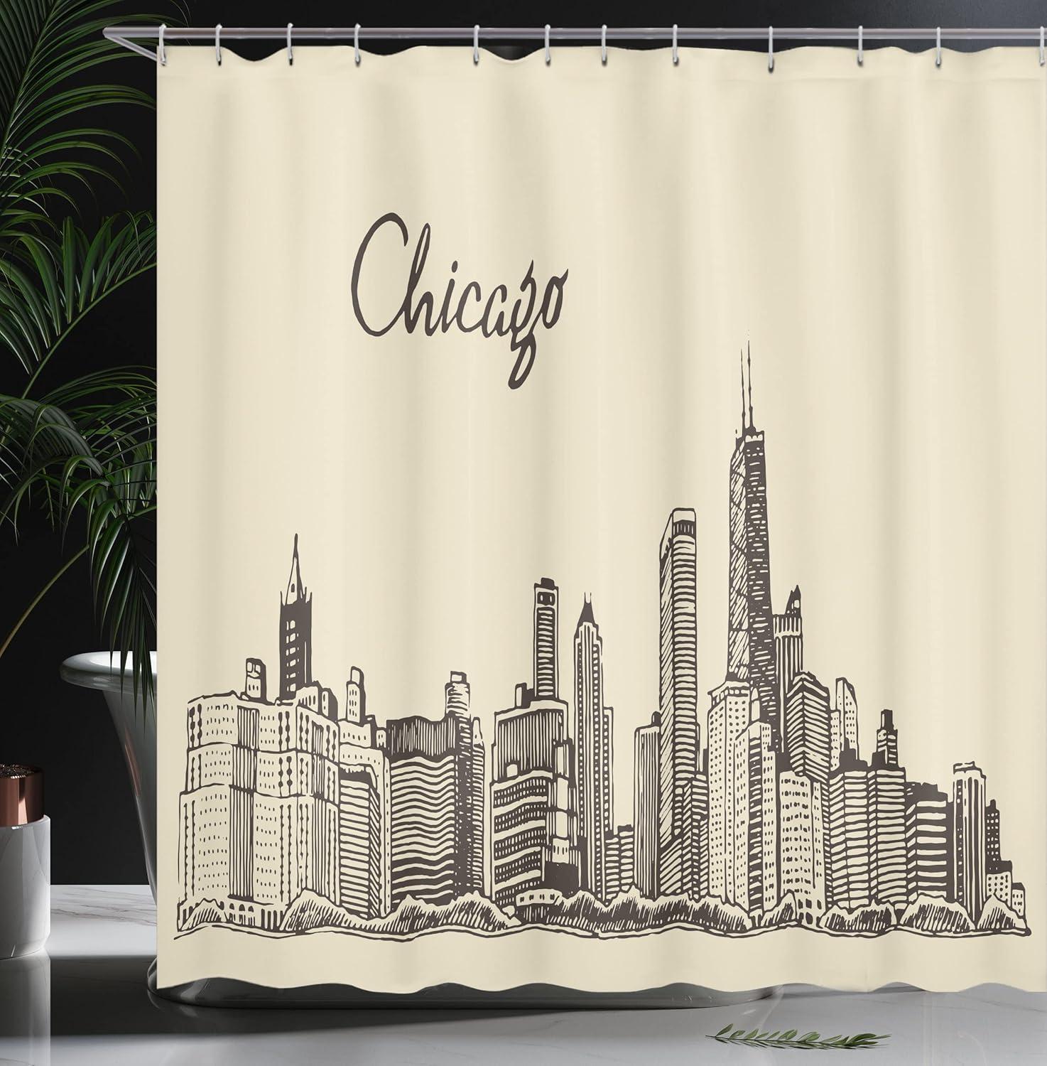 imageAmbesonne Hello Shower Curtain Romantic and Message in a Pastel Colored Speech Balloon Hand Drawn Dots Cloth Fabric Bathroom Decor Set with Hooks 69 W x 70 L AzureBeige Dark Brown