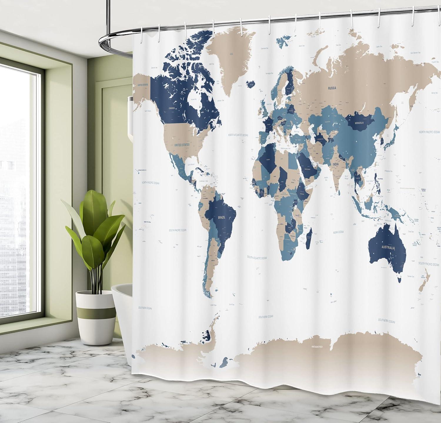 imageAmbesonne Hello Shower Curtain Romantic and Message in a Pastel Colored Speech Balloon Hand Drawn Dots Cloth Fabric Bathroom Decor Set with Hooks 69 W x 70 L AzureWarm Taupe