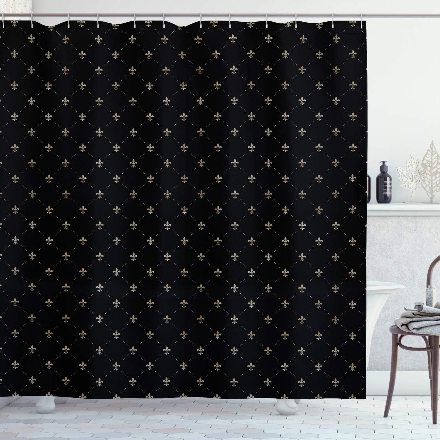 imageAmbesonne Hello Shower Curtain Romantic and Message in a Pastel Colored Speech Balloon Hand Drawn Dots Cloth Fabric Bathroom Decor Set with Hooks 69 W x 70 L AzureCharcoal Grey and Beige