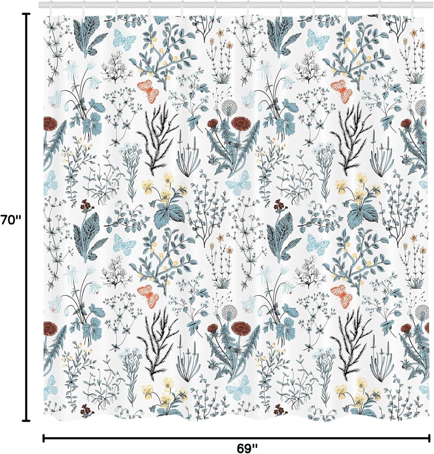 imageAmbesonne Hello Shower Curtain Romantic and Message in a Pastel Colored Speech Balloon Hand Drawn Dots Cloth Fabric Bathroom Decor Set with Hooks 69 W x 70 L AzureRedwood