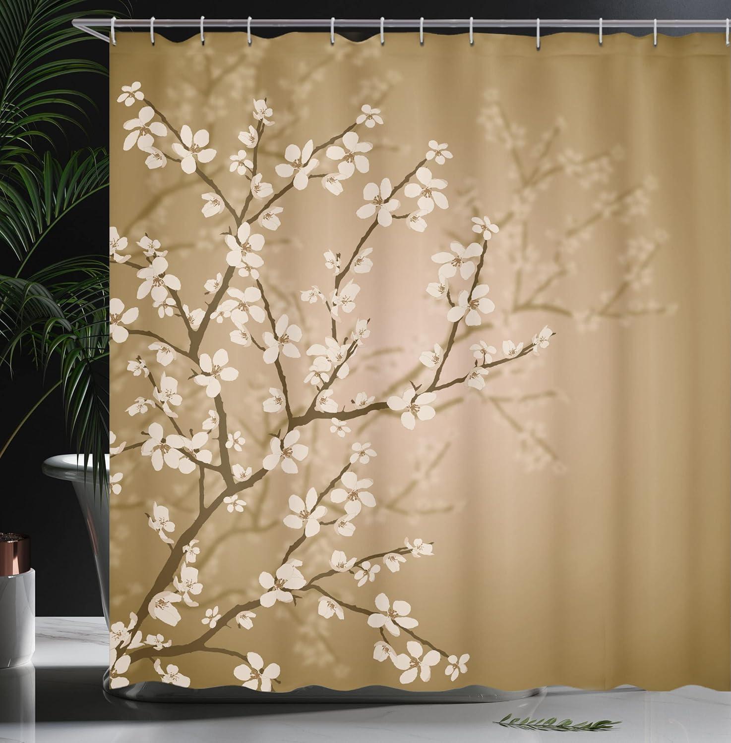 imageAmbesonne Hello Shower Curtain Romantic and Message in a Pastel Colored Speech Balloon Hand Drawn Dots Cloth Fabric Bathroom Decor Set with Hooks 69 W x 70 L AzureKhaki and Fawn