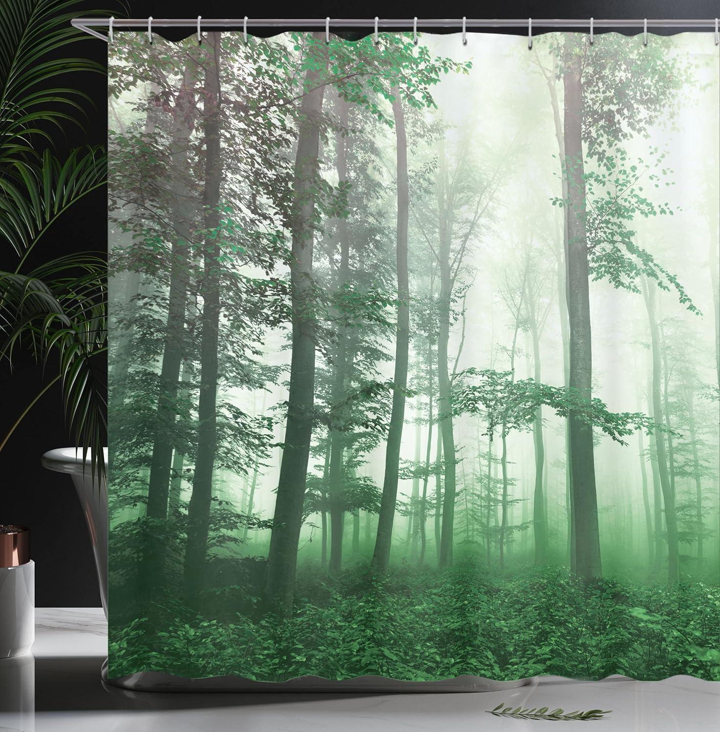 imageAmbesonne Hello Shower Curtain Romantic and Message in a Pastel Colored Speech Balloon Hand Drawn Dots Cloth Fabric Bathroom Decor Set with Hooks 69 W x 70 L AzureFern Green