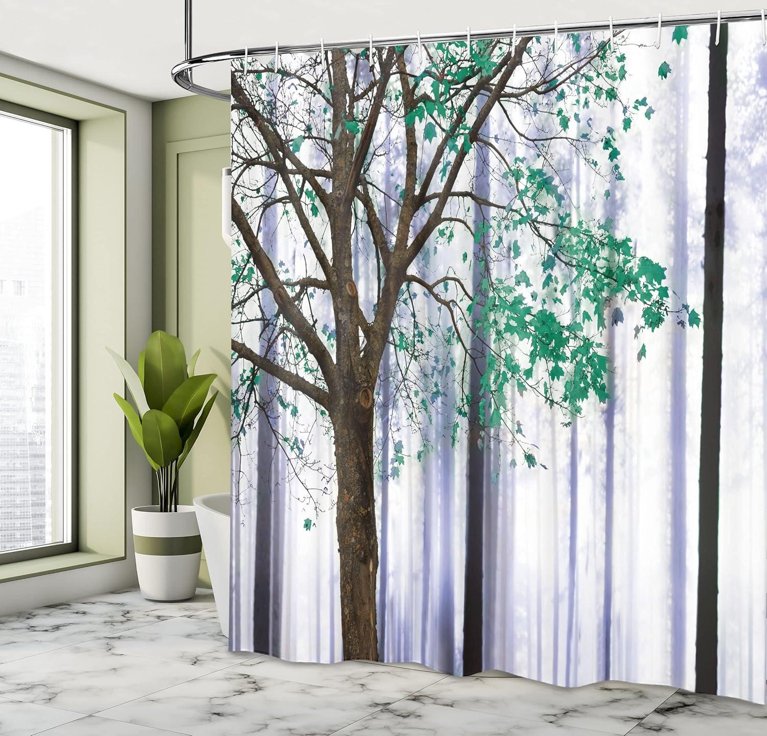 imageAmbesonne Hello Shower Curtain Romantic and Message in a Pastel Colored Speech Balloon Hand Drawn Dots Cloth Fabric Bathroom Decor Set with Hooks 69 W x 70 L AzureGreen Sea