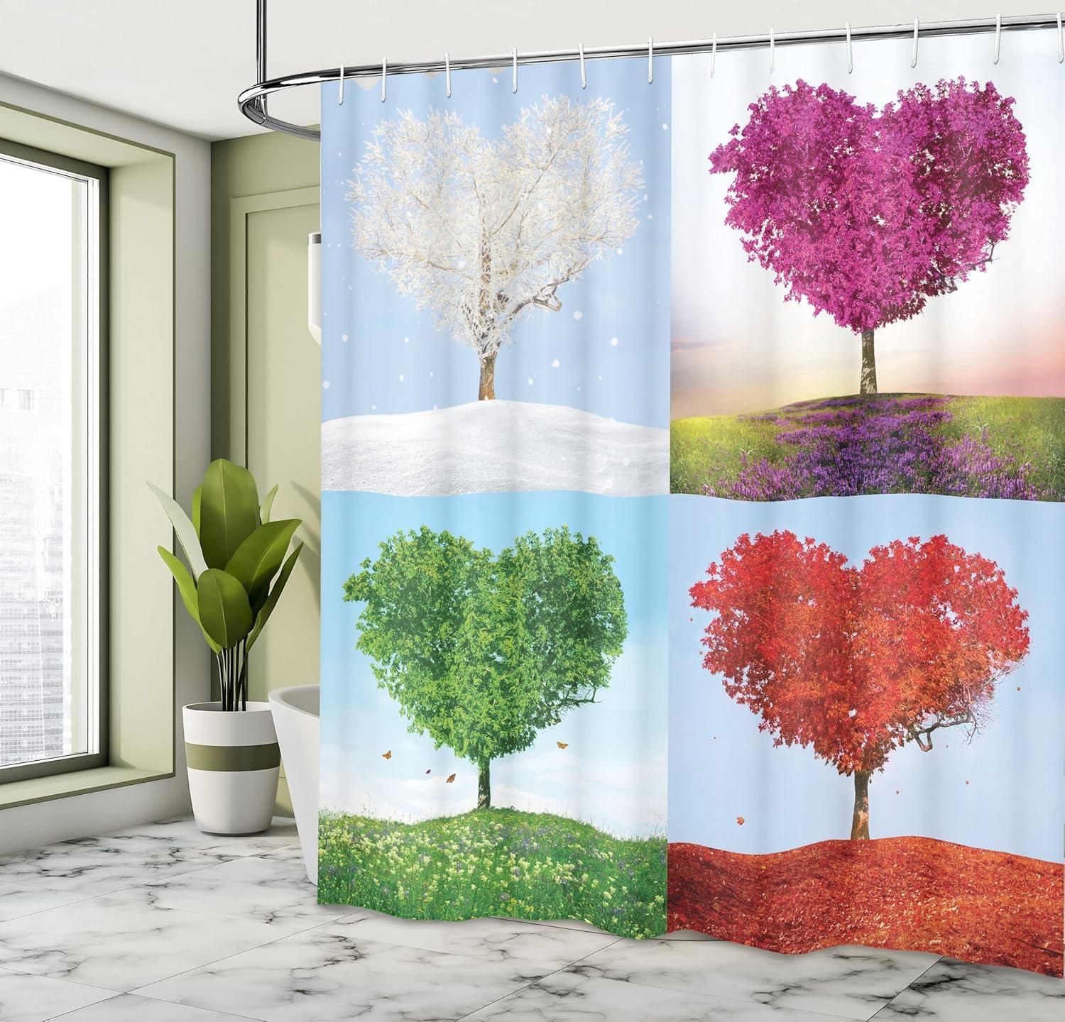 imageAmbesonne Hello Shower Curtain Romantic and Message in a Pastel Colored Speech Balloon Hand Drawn Dots Cloth Fabric Bathroom Decor Set with Hooks 69 W x 70 L AzurePurple Soft Blue Redwood